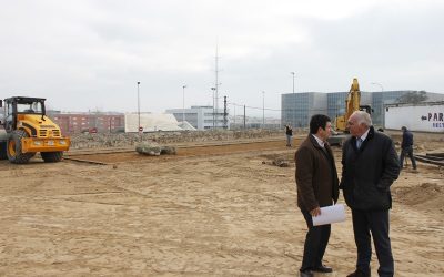 Las obras del parque cercano al Acueducto de San Lázaro finalizarán a mediados de febrero