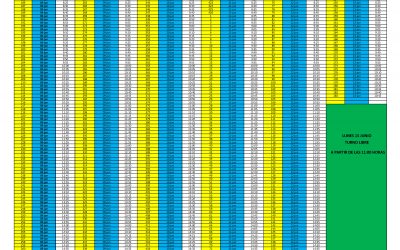 Resultado del sorteo de adjudicación de plazas y hora de cita para inscripción en cursos de Natación
