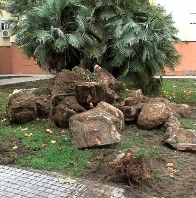 Parques y Jardines está realizando el destoconado de árboles en la zona Urban