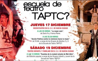 La escuela de teatro Taptc?  realizará tres intervenciones teatrales en el Centro Cultural Nueva Ciudad