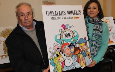 Dos emeritenses son los autores del cartel que anunciará el Carnaval Romano 2016