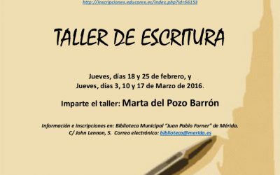 Taller de escritura en la Biblioteca Municipal