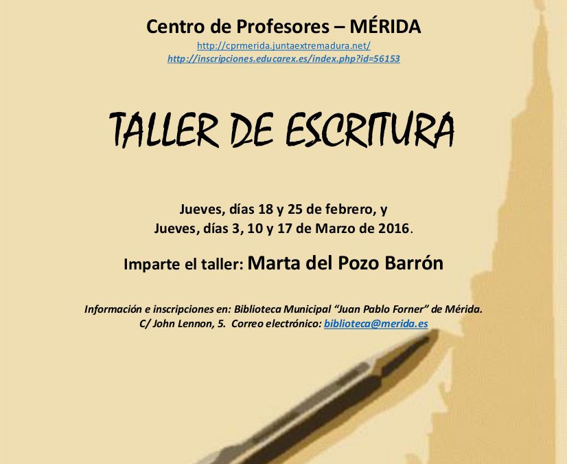 Taller de escritura en la Biblioteca Municipal