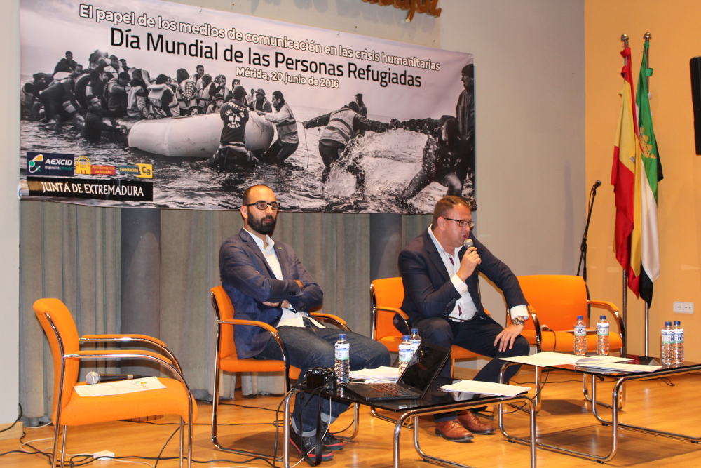 Alcalde y Ángel Calle en la mesa redonda