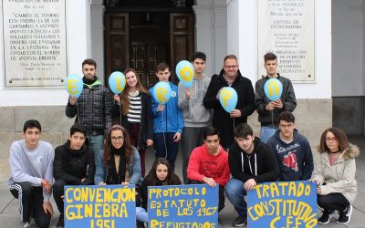 El alcalde participa en un cortometraje del IES Sáenz de Buruaga, que celebra los 60 años de la Unión Europea