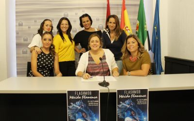 Las academias de baile flamenco de Mérida se unen en el flash mob “Mérida flamenca”