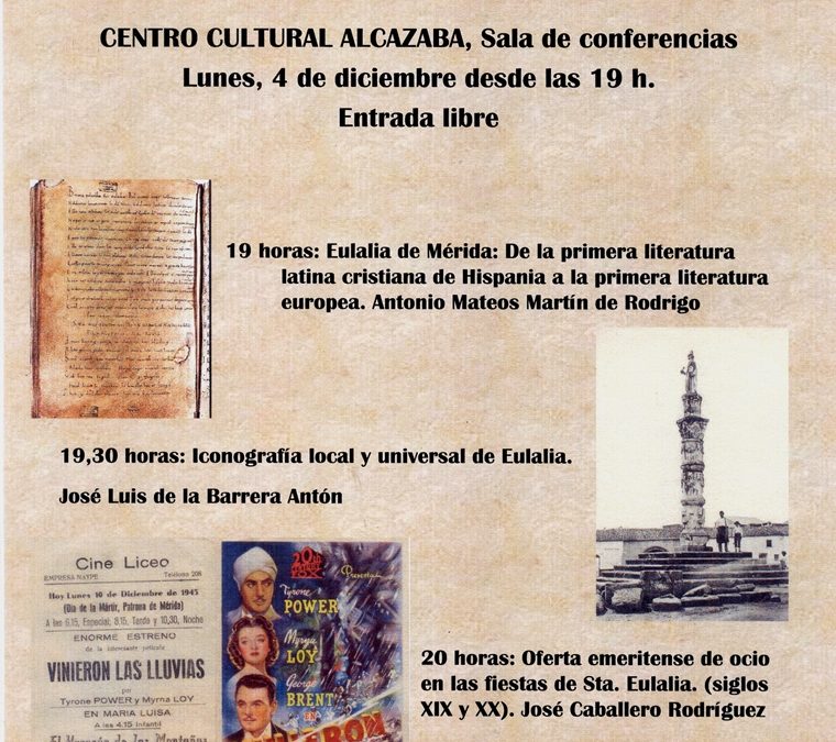 Festejando a Eulalia, una tarde de conferencias en honor a Santa Eulalia