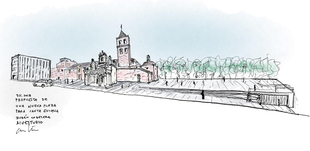 El Ayuntamiento plantea la creación de la gran Plaza de Santa Eulalia de Mérida en torno a su Basílica