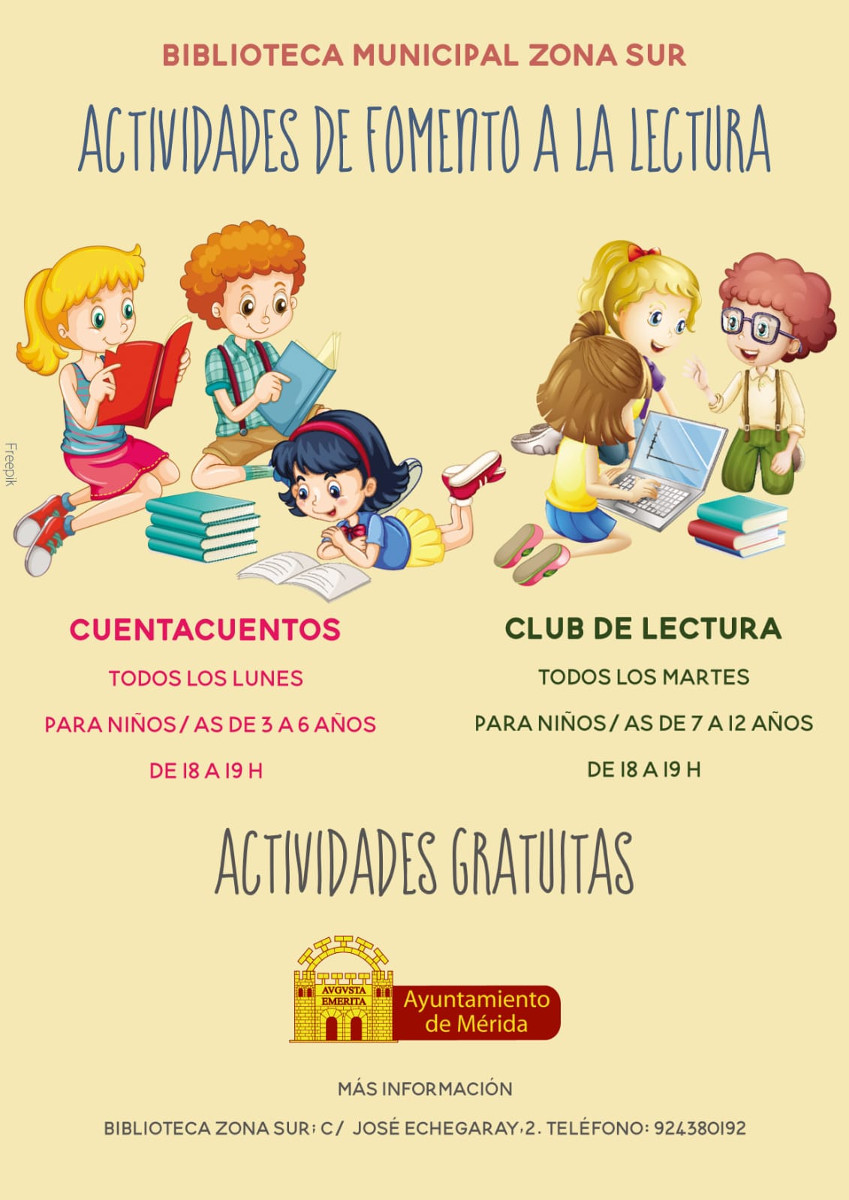 La biblioteca de la Zona Sur ofrece un club de lectura y un cuentacuentos