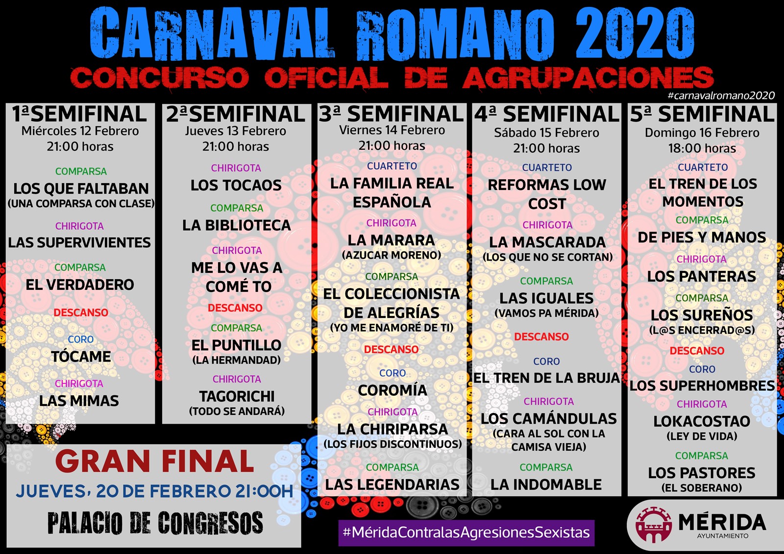 Composición de semifinales tras sorteo