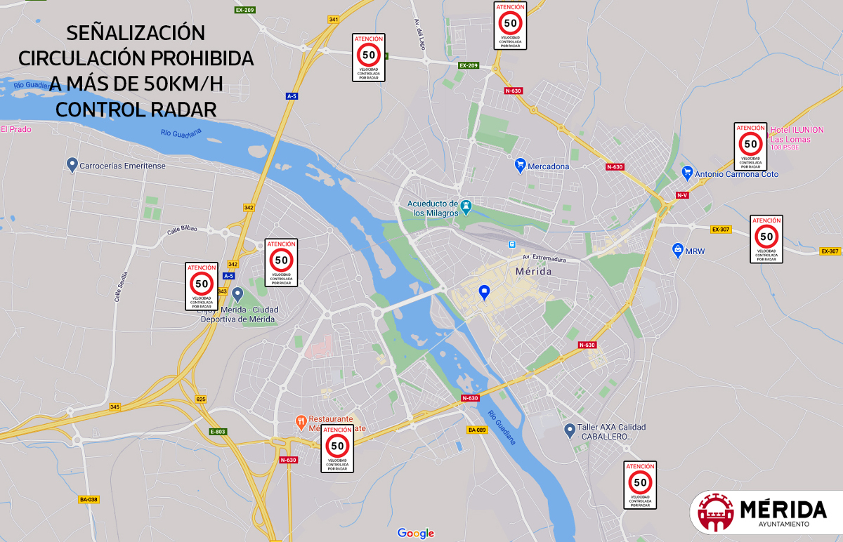 Refuerzo de la señalización vial en los principales accesos a la ciudad