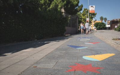 Finaliza la instalación del circuito urbano ilustrado de psicomotricidad en el Parque de la Argentina