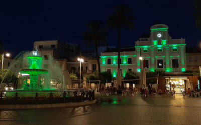 La fachada del Ayuntamiento, la fuente de la Plaza y algunos monumentos se iluminan mañana en color verde por el Día Mundial de la Meningitis