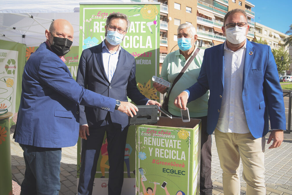 Mérida es la primera ciudad de Extremadura que celebra la ‘Green Week’ para concienciar sobre la importancia del reciclaje de aparatos eléctricos y electrónicos
