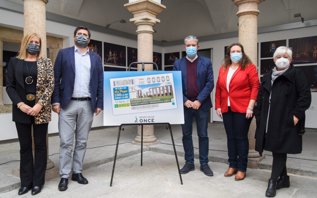 El Acueducto de Los Milagros protagoniza el cupón de la ONCE conmemorativo del XXV Aniversario del Consorcio de la Ciudad Monumental