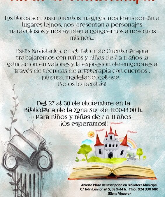 Taller de Cuentoterapia de Navidad en la Biblioteca de la Zona Sur