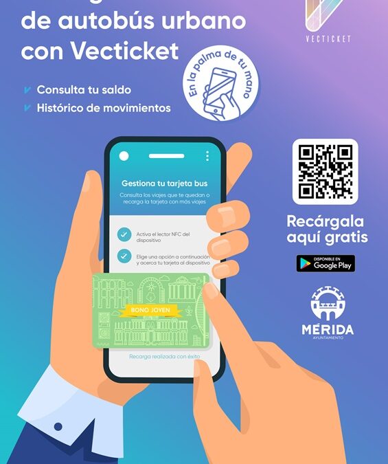 Con Vecticket ya se pueden recargar los bonos del transporte público desde el móvil