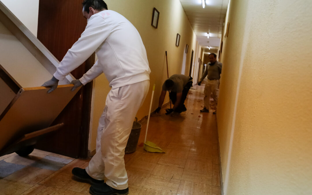 Comienzan los trabajos de reforma y sustitución del pavimento interior del Conservatorio