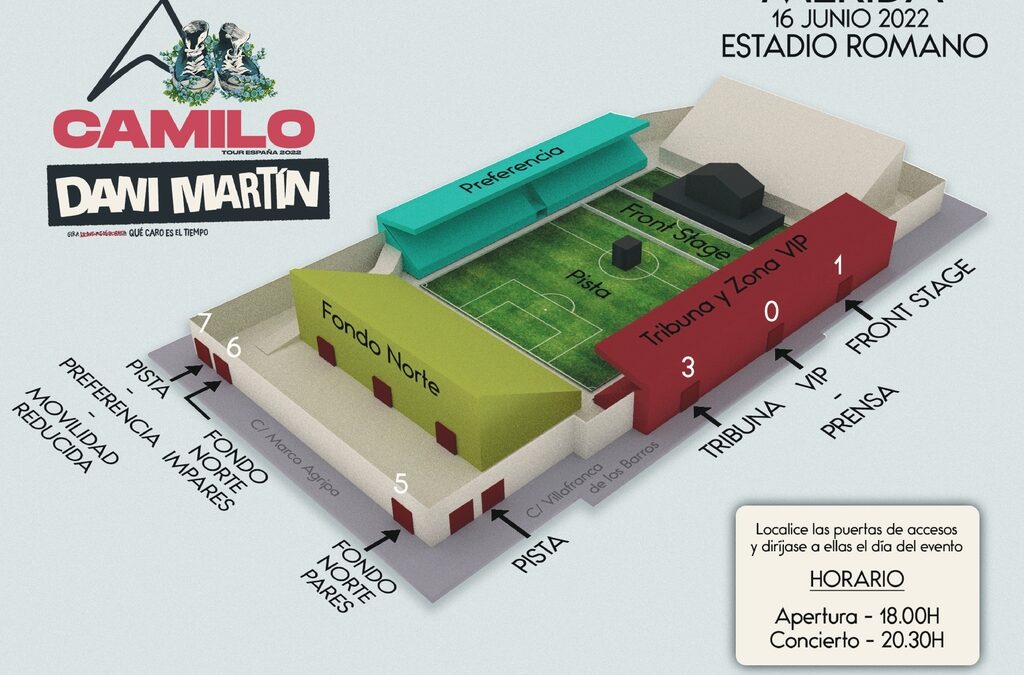 La delegación de Seguridad Ciudadana establece una serie de recomendaciones para el concierto de Camilo y Dani Martín