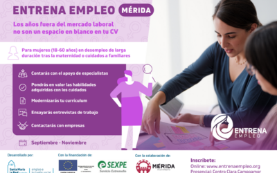 Últimos días para que mujeres en desempleo de larga duración se apunten a la segunda edición de “Entrena Empleo”