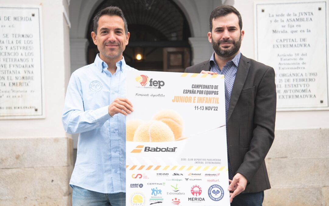 49 equipos de toda España se darán cita este fin de semana en Mérida con motivo del Campeonato de España de Pádel Infantil y Junior