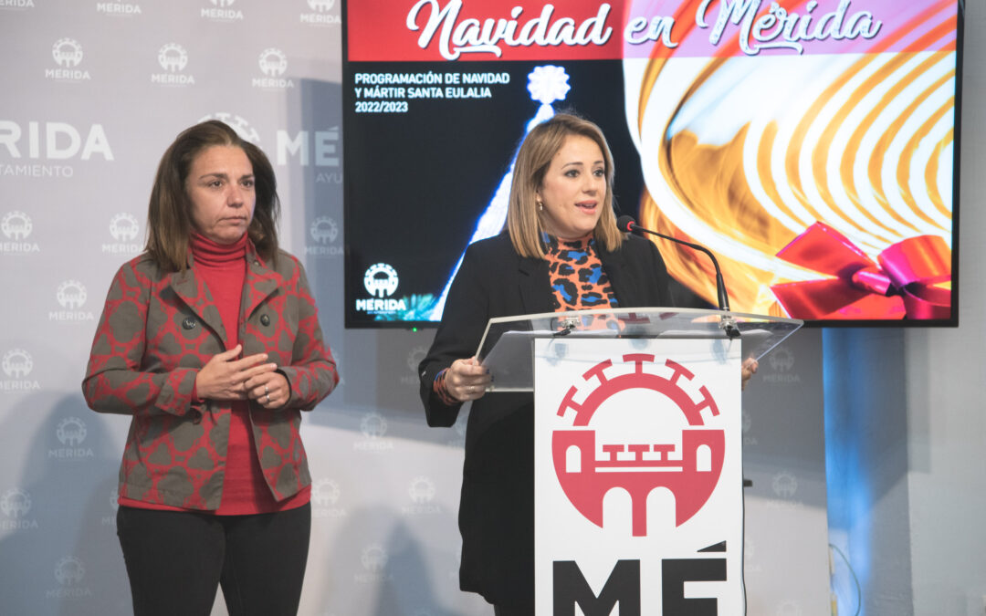 La Navidad se inaugura mañana en Mérida con el encendido de la iluminación extraordinaria y el comienzo de un programa que contará con más de ciento veinte actividades