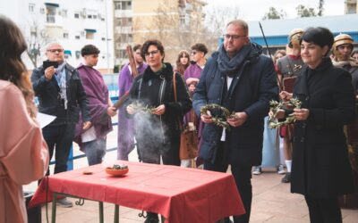El alcalde participa en el programa Erasmus + que desarrolla el IES Sáenz de Buruaga con el hermanamiento de las ciudades romanas de Mérida y Nimes