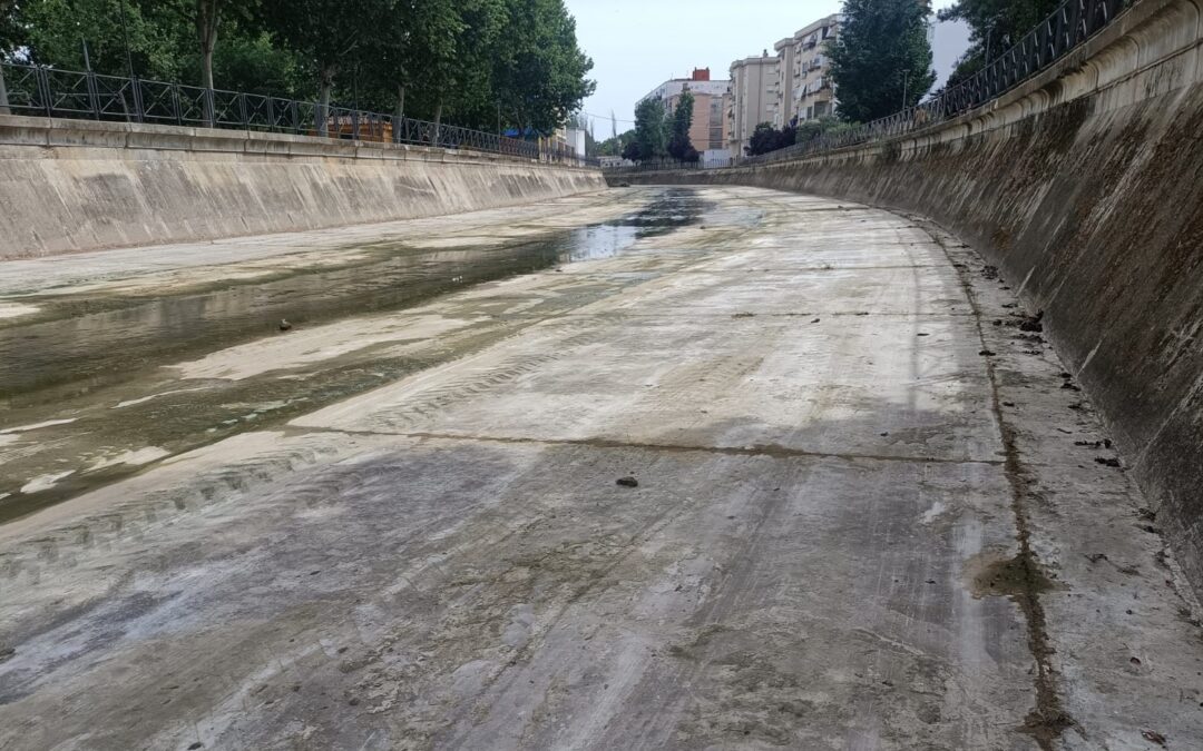En estos días se está procediendo a una nueva limpieza del cauce del Albarregas