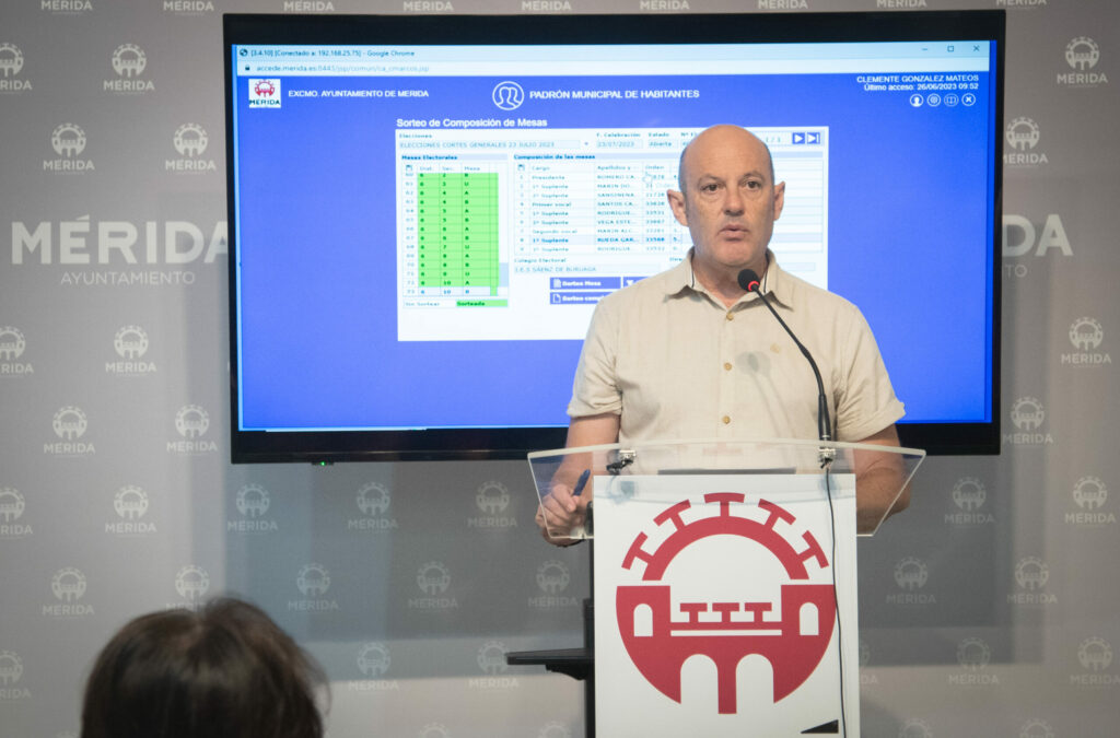 46.866 electores ejercerán su derecho al voto en Mérida en las 73 mesas electorales el próximo 23 de julio