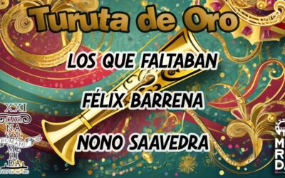 Juan Antonio Saavedra, Félix Barrena y la comparsa Los Que Faltaban, premios Turuta de Oro 2023