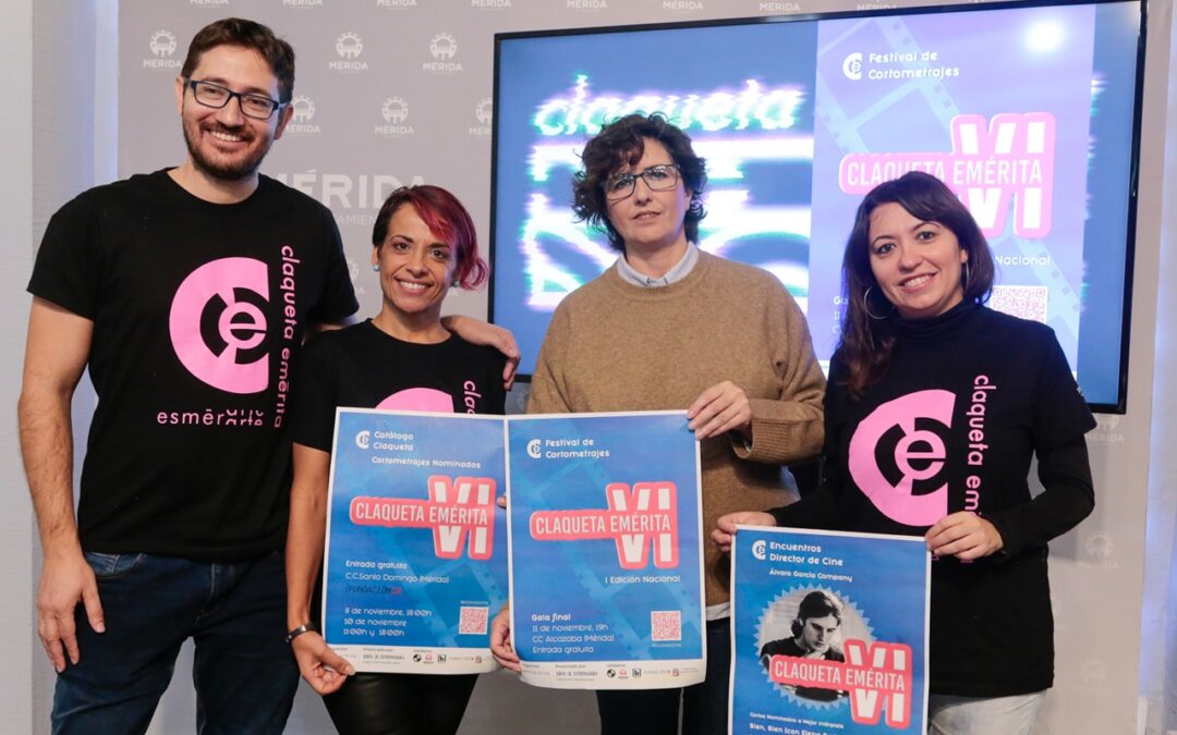 La VI Edición de Claqueta Emerita, que este año se celebra a nivel nacional, entra en su recta final a partir del lunes 9 de noviembre con talleres y proyecciones de cortos