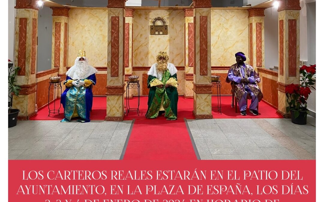 Los carteros reales llegan el martes al Patio del Ayuntamiento a recoger las cartas de los niños y niñas de la ciudad