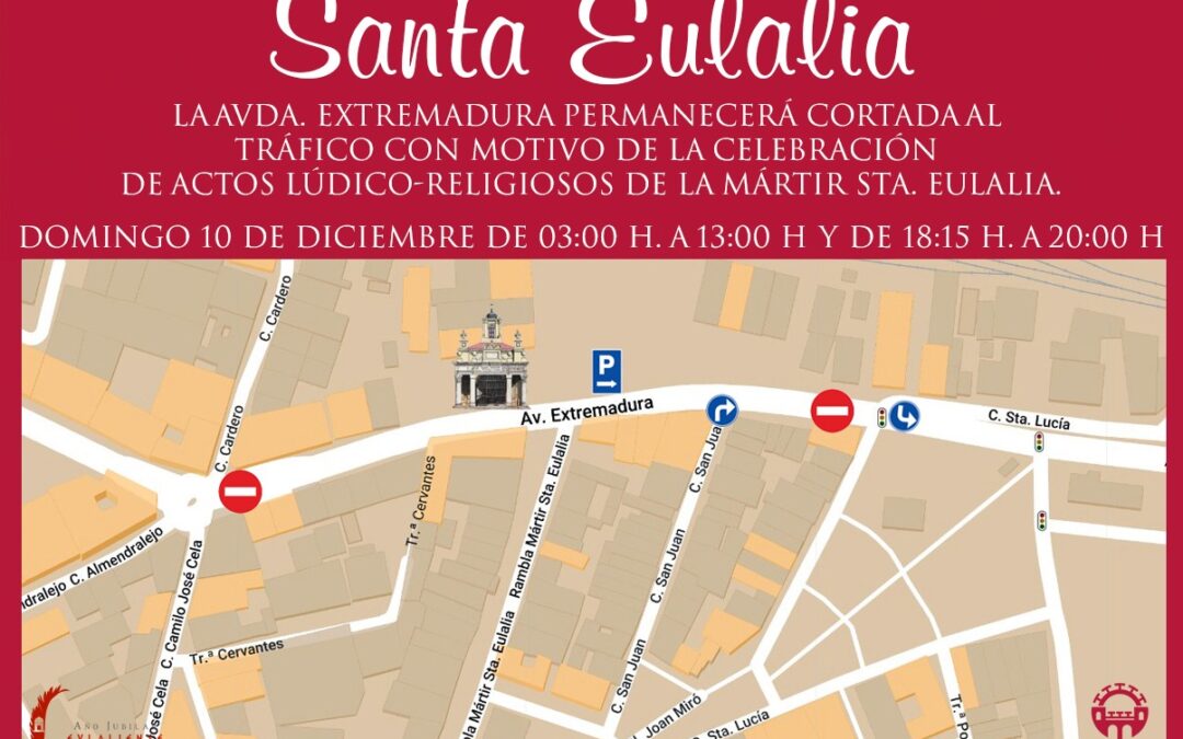 La Avenida de Extremadura estará cortada al tráfico desde las 3 de la madrugada del 10 de diciembre