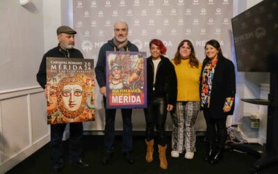 El cartel “Un romano en carnaval” del onubense José Manuel Rodríguez Riquelme anunciará el Carnaval Romano 2024