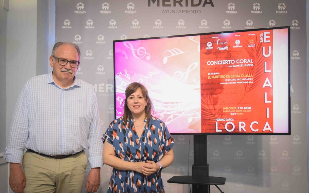 El Coro Juan del Encina estrena, el miércoles 5 de junio, la musicalización del poema de Federico García Lorca a Santa Eulalia dentro de los actos del Año Jubilar Eulaliense