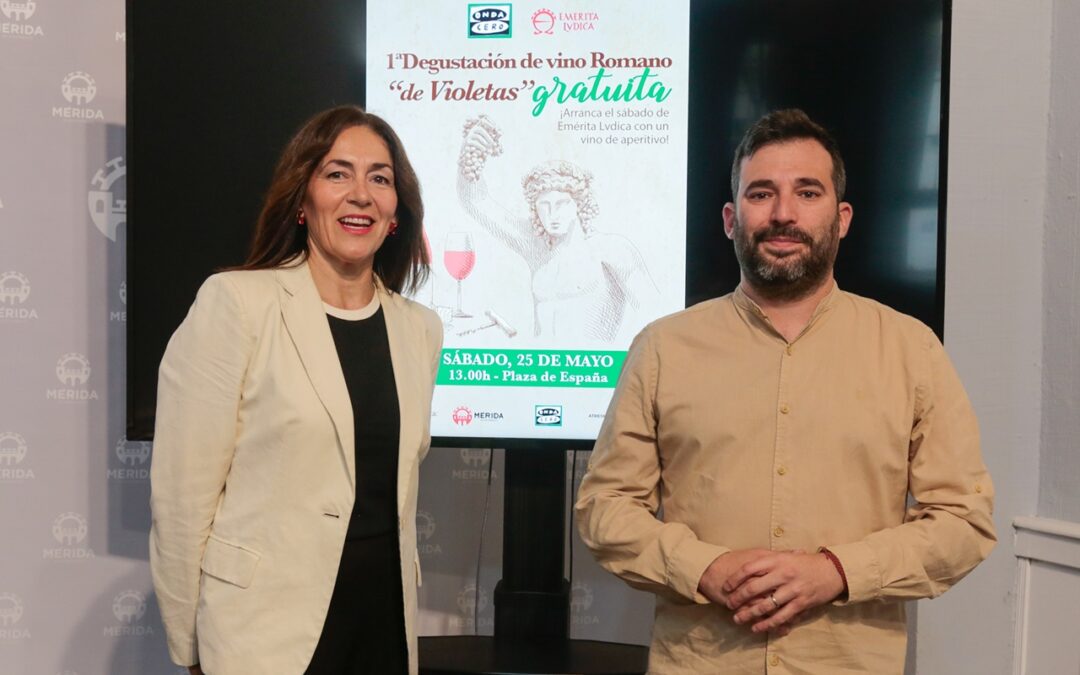 La Plaza de España acoge el sábado la I degustación gratuita de vino romano de violetas organizada por Onda Cero dentro de la programación de Emerita Lvdica