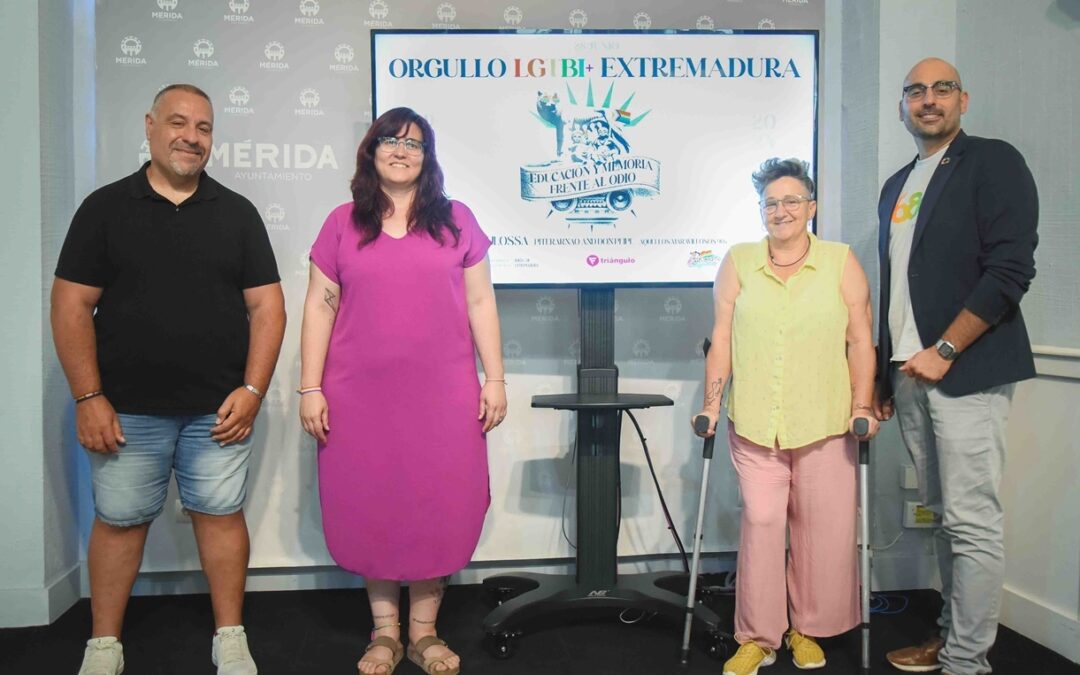 El Orgullo 2024 se celebrará en Mérida el 28 de junio con la manifestación y el concierto, entre otros, de Nebulossa en el Paseo de Roma