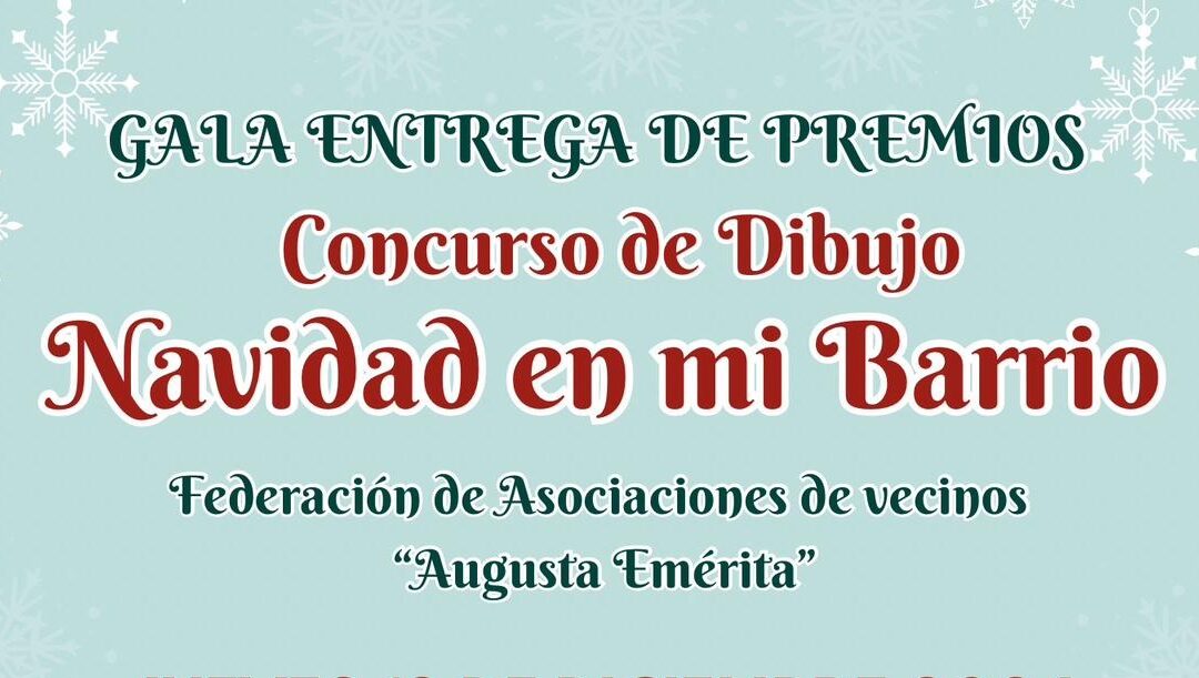 La Federación de Asociaciones Vecinales organiza el Concurso de Dibujo “Navidad en mi Barrio”