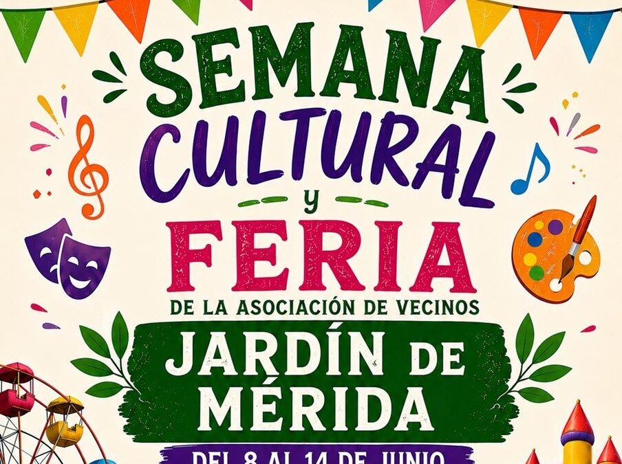 La Asociación Vecinal Jardín de Mérida celebra su I Semana Cultural con un amplio programa de actividades para todos los públicos